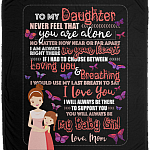 To My Daughter I Would Use My Last Breath To Say I Love You Fleece Blanket - Premium Sherpa - Woven Blanket