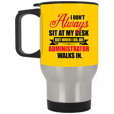 14 oz. Silver Travel Mug