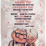 I Didn't Marry You So I Could Live With You I Can't Live Without You Fleece Blanket - Sherpa Blanket