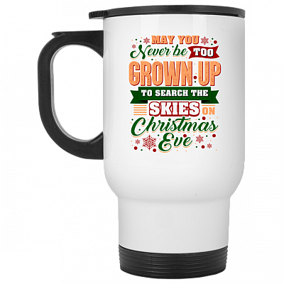 14 oz. White Travel Mug