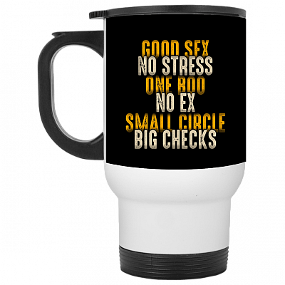 14 oz. White Travel Mug
