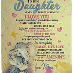 To My Daughter Never Forget How Much I Love You as You Grow Older Fleece Blanket - Premium Sherpa Blanket