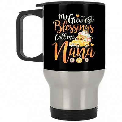 14 oz. Silver Travel Mug
