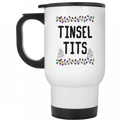 14 oz. White Travel Mug