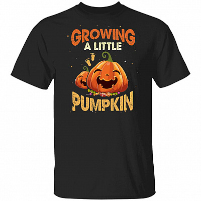 Growing A Little Pumpkin T-Shirt - Halloween Pregnancy Announcement Shirt