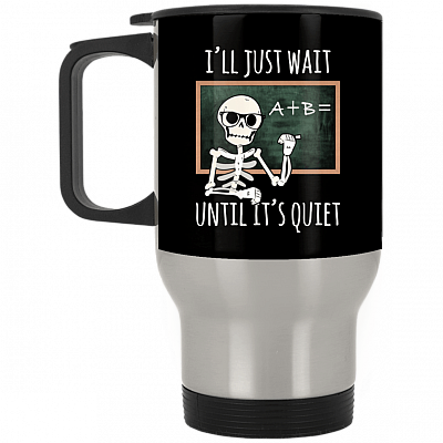 14 oz. Silver Travel Mug