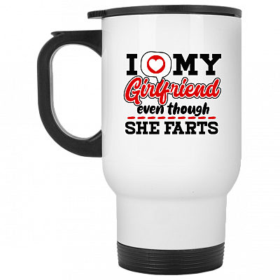 14 oz. White Travel Mug