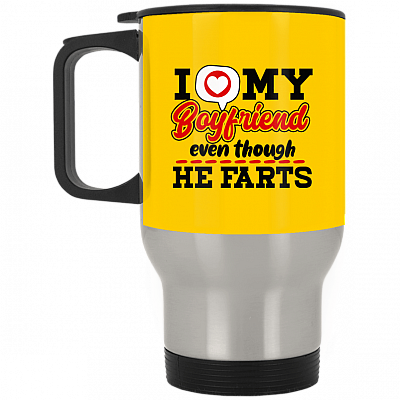 14 oz. Silver Travel Mug