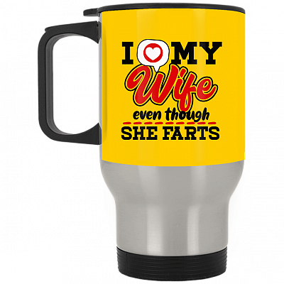 14 oz. Silver Travel Mug