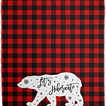 Christmas Blanket Let's Hibernate Fleece Blanket - Premium Sherpa Blanket - Woven Blanket