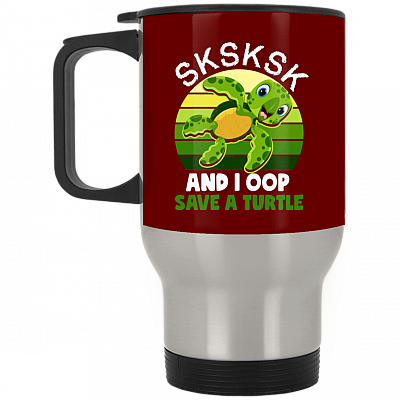 14 oz. Silver Travel Mug