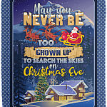 May You Never Grown Up The Skies On Christmas Eve Fleece Blanket - Premium Sherpa Blanket