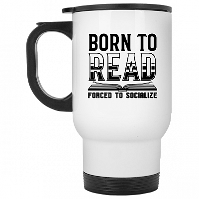 14 oz. White Travel Mug