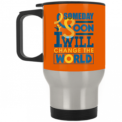14 oz. Silver Travel Mug