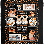 Cute Corgi Money Can Buy A Lot Of Things But It Doesn't Wiggle Its Butt Fleece Blanket - Premium Sherpa Blanket