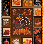 Thanksgiving Turkey Fleece Blanket - Premium Sherpa Blanket - Woven Blanket
