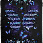 I Never Left You Every Step Of The Way Fleece Blanket - Premium Sherpa Blanket - Woven Blanket
