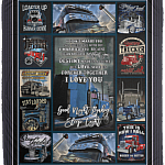 Trucker I Didn't Marry You So I Could Live With You I Married You Fleece Blanket - Premium Sherpa Blanket