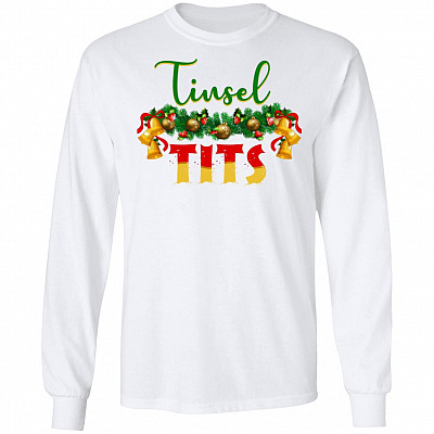 Tinsel Tits - Jingle Balls Funny Matching Couple Christmas Hoodie - Sweatshirt - Long Sleeve Shirt