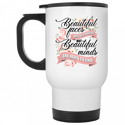 14 oz. White Travel Mug