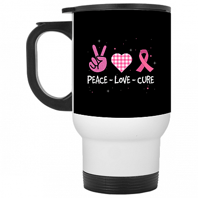 14 oz. White Travel Mug