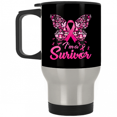 14 oz. Silver Travel Mug