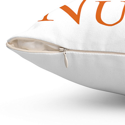 Alternative view of Families Are Like Fudge Mostly Sweet With A Few Nuts Throw Pillow- Decorative Pillow- Indoor Outdoor Cushion