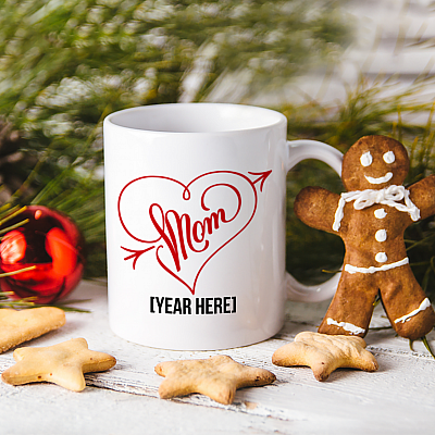 Alternative view of New Mom Est Personalized Year Coffee Mug - Gift For New Mom - Expecting Mom Gift