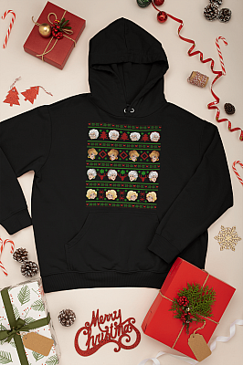 Alternative view of Golden Girls Ugly Christmas Funny Hoodie - Sweatshirt - Long Sleeve