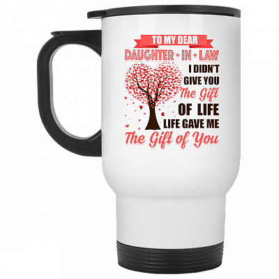 14 oz. White Travel Mug
