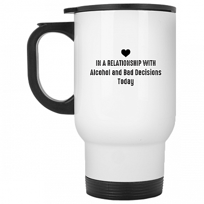 14 oz. White Travel Mug