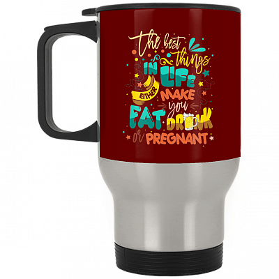 14 oz. Silver Travel Mug