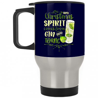 14 oz. Silver Travel Mug