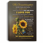 My Granddaughter More Than Anything In This World Gallery Wrapped Framed Canvas Prints - Home Decor Wall Art
