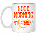 Good Morning Ordinary Non-Redhead People Coffee Mug - Beer Stein - Water Bottle - Color Changing Mug