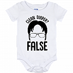 Clean Diaper False Funny Baby Onesie - Baby Infant Bodysuit