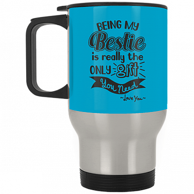 14 oz. Silver Travel Mug