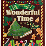 Blood Type Little Christmas Tree Snack Cake Cute Gift On Xmas Blanket It's Wonderful Time Of The Year Blanket