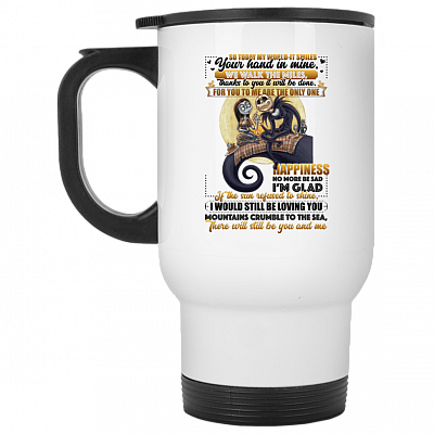 14 oz. White Travel Mug