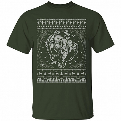 Alternative view of Jack And Sally Before Christmas T-Shirt Funny Ugly Xmas Sweater Gift Tee