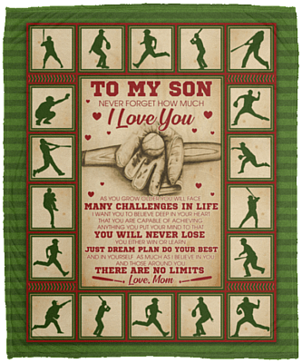 To My-Son Never Forget How Much I Love You Grow Older You Will Face Fleece Blanket - Premium Sherpa Blanket