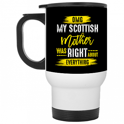 14 oz. White Travel Mug