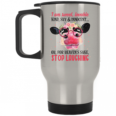14 oz. Silver Travel Mug