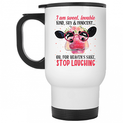 14 oz. White Travel Mug