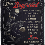 Dear Boyfriend Thanks for Being My Boyfriend Fleece Blanket - Premium Sherpa Blanket - Woven Blanket