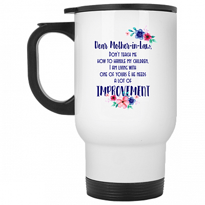 14 oz. White Travel Mug