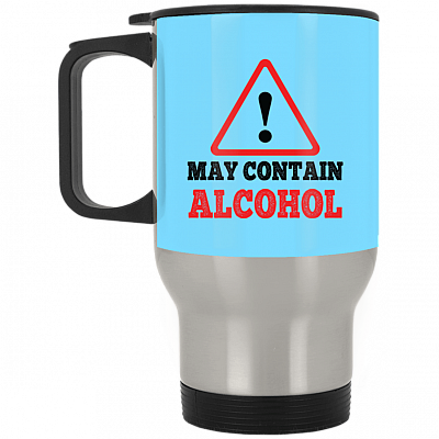 14 oz. Silver Travel Mug