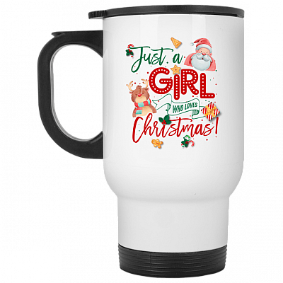 14 oz. White Travel Mug