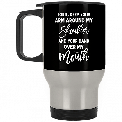 14 oz. Silver Travel Mug
