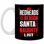 Redheads Are the Reason Santa Has A Naughty List Ceramic Coffee Mug - Beer Stein - Water Bottle